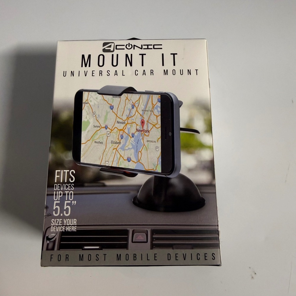 Aconic Mount It Universal Car Mount AS-GRPM-01 Black for Phones GPS 3.5-5.5in